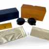 Gafas Round Gold “Riviera” | Metal dorado & lente gris | LV