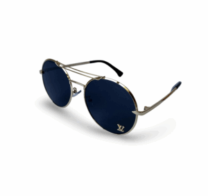 Gafas Round Gold “Riviera” | Metal dorado & lente gris | LV