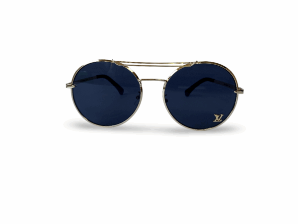 Gafas Round Gold “Riviera” | Metal dorado & lente gris | LV