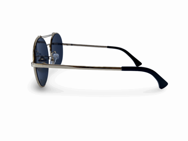 Gafas Round Gold “Riviera” | Metal dorado & lente gris | LV